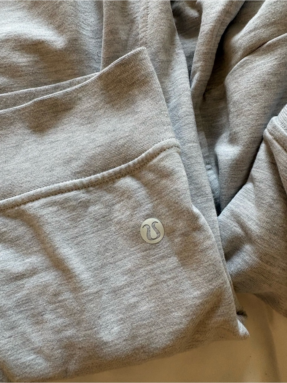 lululemon athletica Light Gray Hoodie Sweatshirt